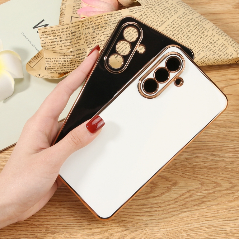 Capinha Luxo com Borda Dourada Samsung M12|M13|M14|M15|M23|M32|M33|M34|M35|M52|M53|M54|M55