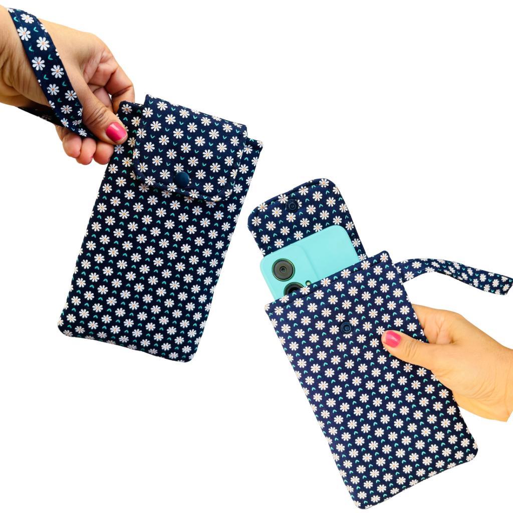 Bolsinha Porta Celular, Bolsinha  Alça de mão Para Celular em Tecido