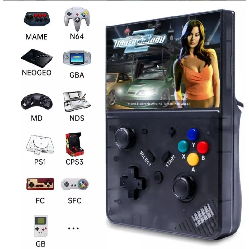 Console Videogame Pro Tela IPS 4.3 Led HD Portátil M18/R43 PSP PS1 Mais de 20.000 Jogos Acompanha SD 64g Emulador