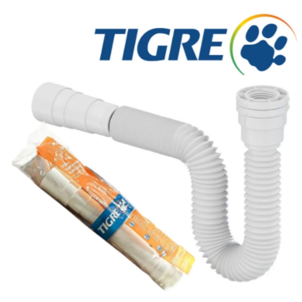 Sifão sanfonado ajustável multiuso tigre 30cm até 66cm em Oferta na Shopee