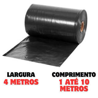 Lona Plástica Preta Construção Pintura Obra em Oferta na Shopee