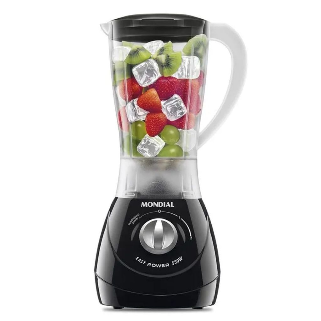 Liquidificador Easy Power 550W Lâminas em Inox 1,5 Litros Função Autolimpeza L-550-B Mondial