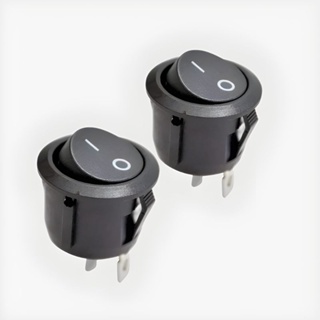 Kit C/2 Chaves  Gangorra On/Off Redonda (Kcd1-106 101) Preta 2 Terminals 6A/250V 10 A 125v em Oferta na Shopee