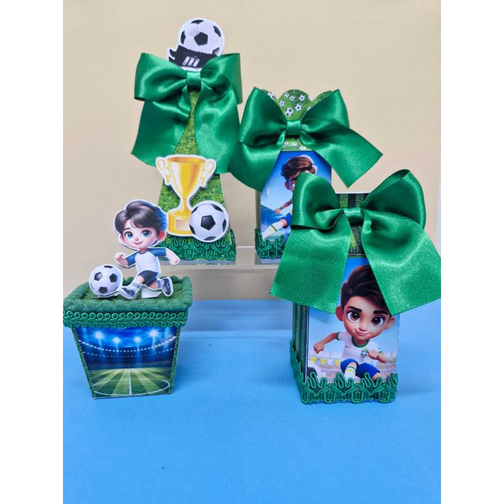 Kit Festa Infantil Futebol - Lembrancinhas de Aniversário - Caixas Personalizadas - Papelaria Personalizada