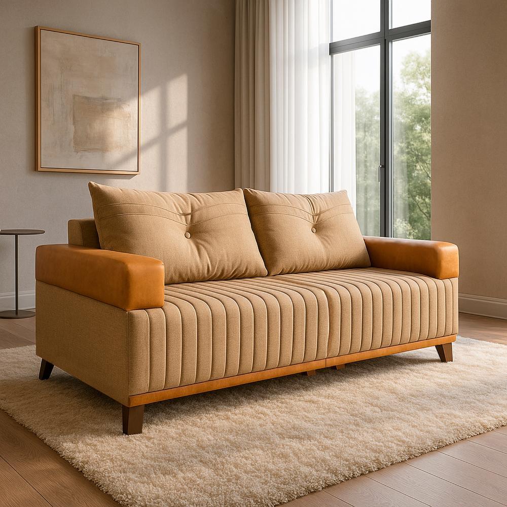 Sofá 3 Lugares Leona em Linho Bom Pastor em Oferta na Shopee