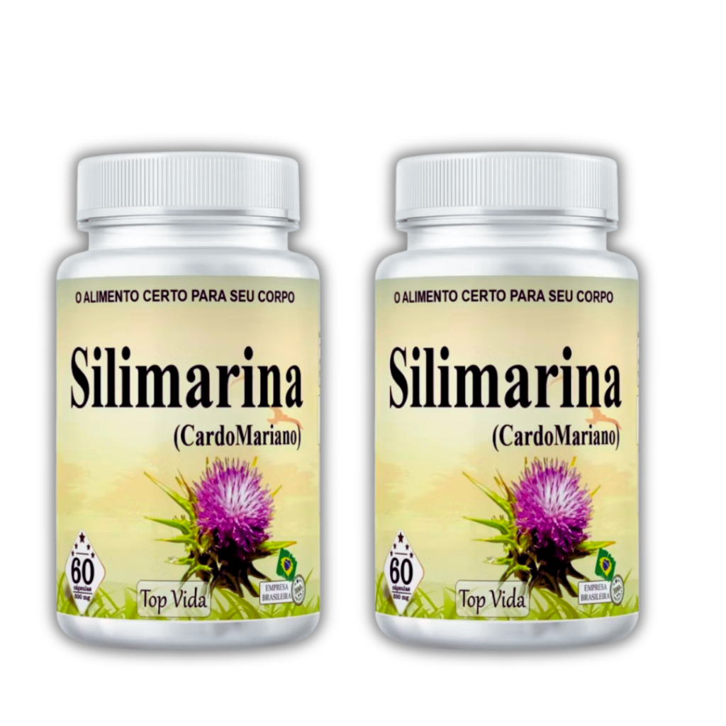 2 Frascos Silimarina (Cardo Mariano) 120 cápsulas 500mg 100% Puro em Oferta na Shopee