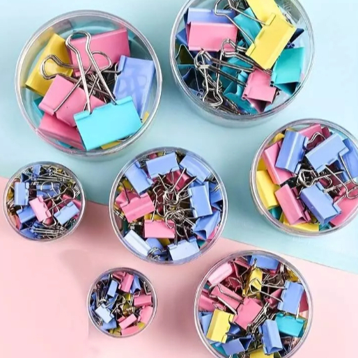 Grampo Prendedor / Clips de Papel Tipo Prendedor Cores Variadas 51mm 41mm 32mm 25mm 19mm