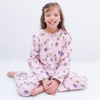 Conjunto Pijama Infantil Sortido Menina Fleece Inverno Quentinho Criança Escola em Oferta na Shopee