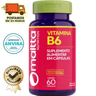 Vitamina B6 - 60 Cápsulas 500mg - Duom em Oferta na Shopee