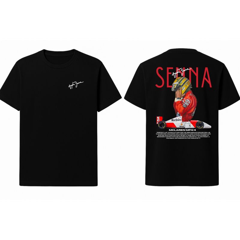 Camisa Algodão Fórmula 1 Camiseta F1 Camiseta Ayrton Senna 1998