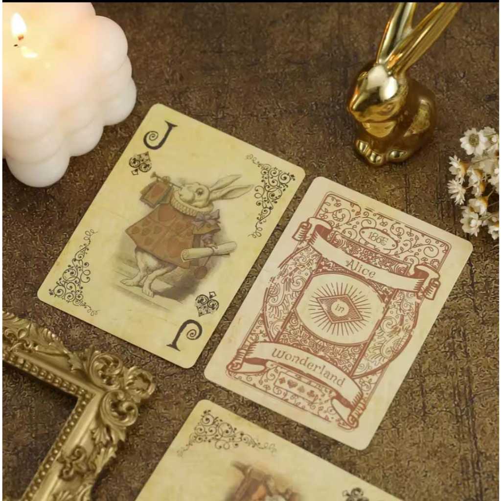 BARALHO , ALICE NO PAÍS DAS MARAVILHAS, JOGO DE CARTAS ALICE, ESTILO VINTAGE.