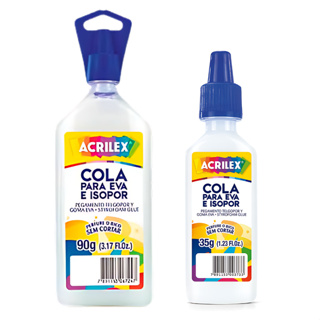Cola para Eva e Isopor (35 e 90g) - Acrilex | Artesanato | Papelaria | Material Escolar e para Artes em Oferta na Shopee