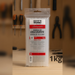 Tekbond Cola Quente Bastão Fina 1kg Translúcida – 78 a 80 Bastões 7mmx30cm em Oferta na Shopee