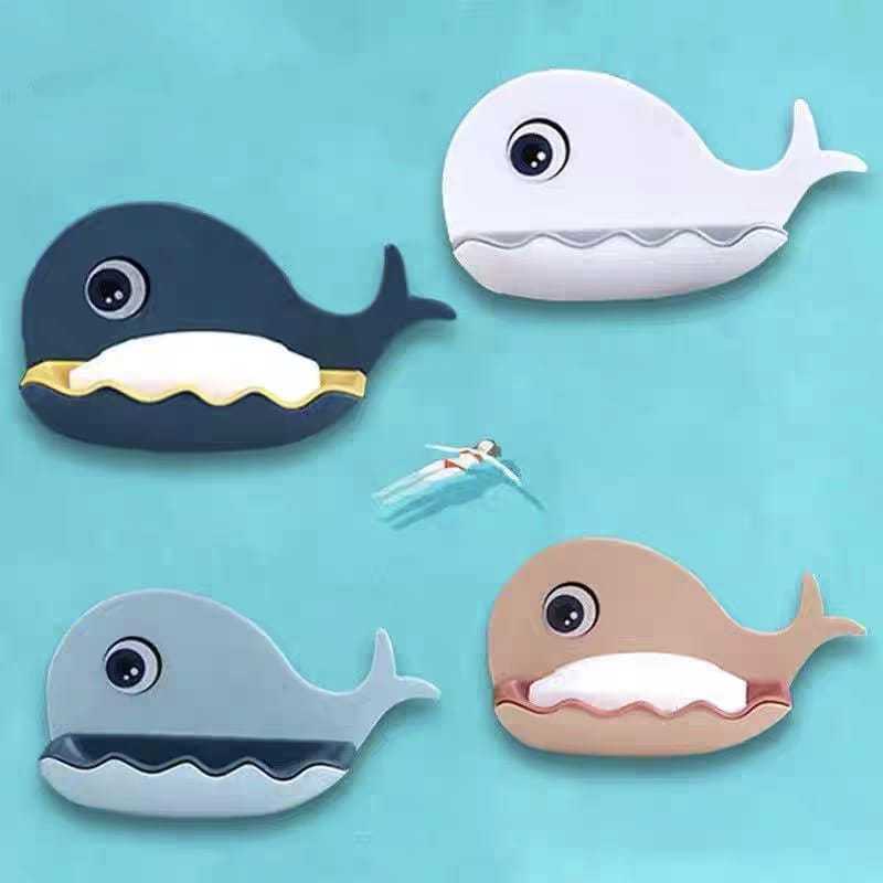 Kit 2 Saboneteiras Banheiro Porta Sabonete Baleia Plastico Abs