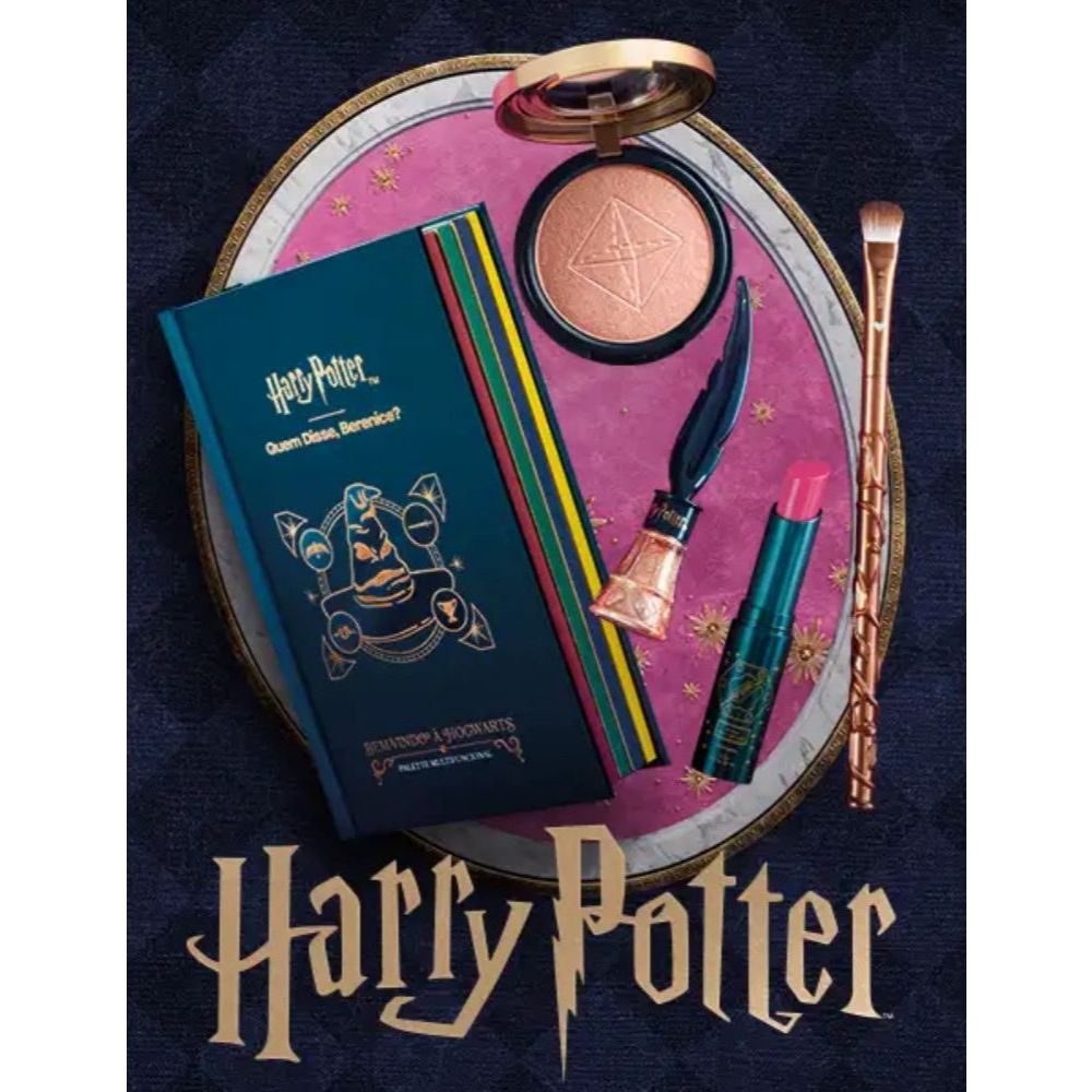 Paleta de Maquiagem Multifuncional Harry Potter Bem-Vindo à Hogwarts*Iluminador Cremoso Rosado Harry Potter Quem Disse,