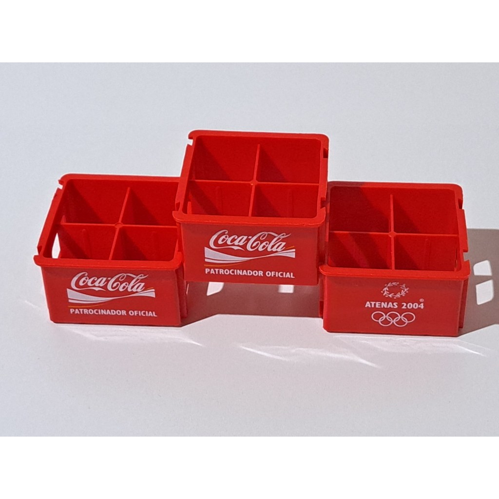 Mini Engradados No Estilo Olimpíadas Coca-Cola - Lote com 03