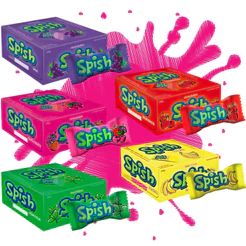 Kit C/5 Caixas De Chicletes Spish 5 Sabores Sortidos 200 Unidades