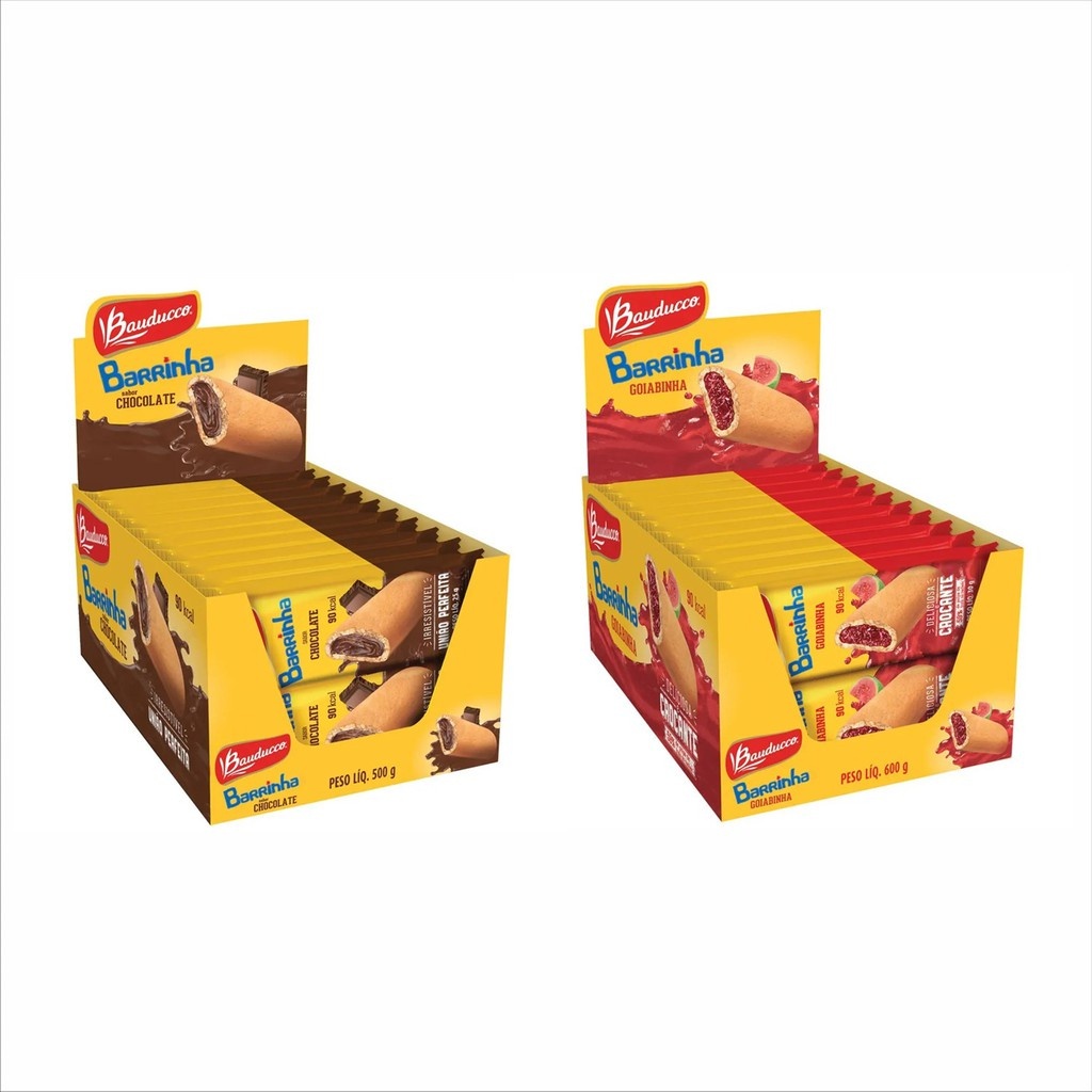 Kit Barrinhas Maxi Chocolate 20un + Maxi Goiabinha 20un - Bauduco em Oferta na Shopee