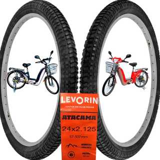 Kit Par Pneus Levorin Atacama Aro 24 x 2.125 Freestyle Cross Country