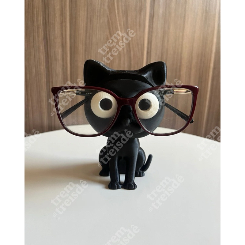 Porta Óculos Gatinho 3D Suporte Óculos Mesa Decoração Criativo Gato Presente Organizador Impressão 3D em Oferta na Shopee