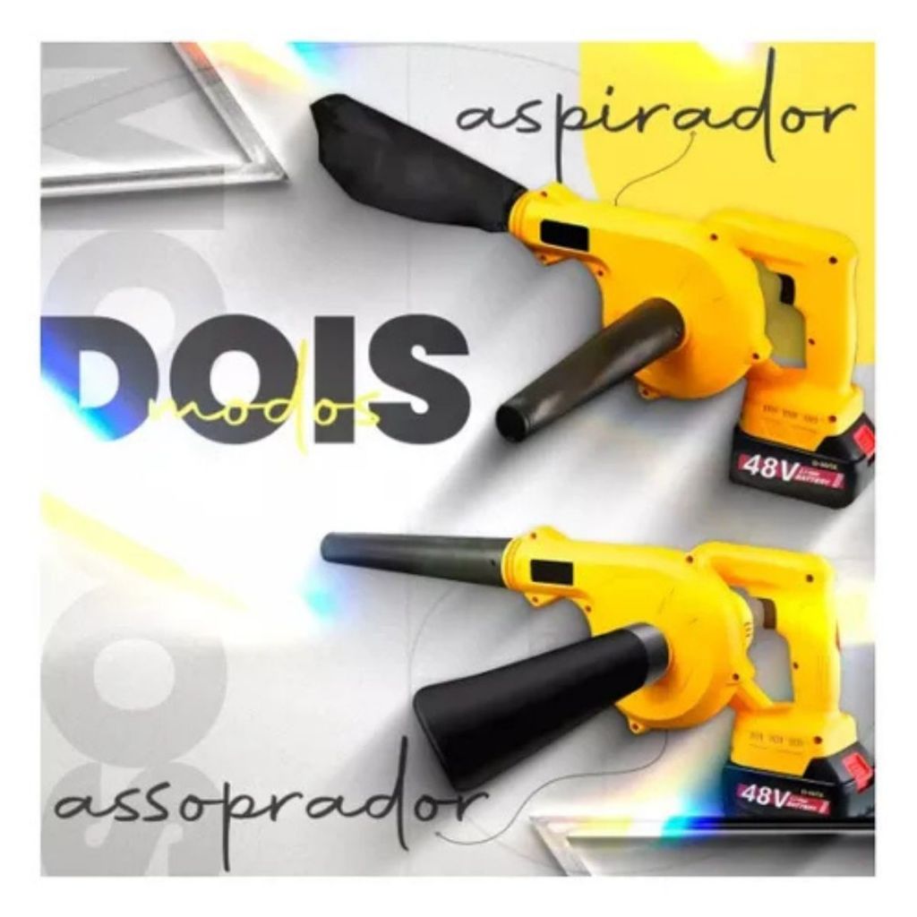Soprador De Folhas Eletrico E Aspirador Com Bateria Portátil 2200w 48v-XHL07 em Oferta na Shopee