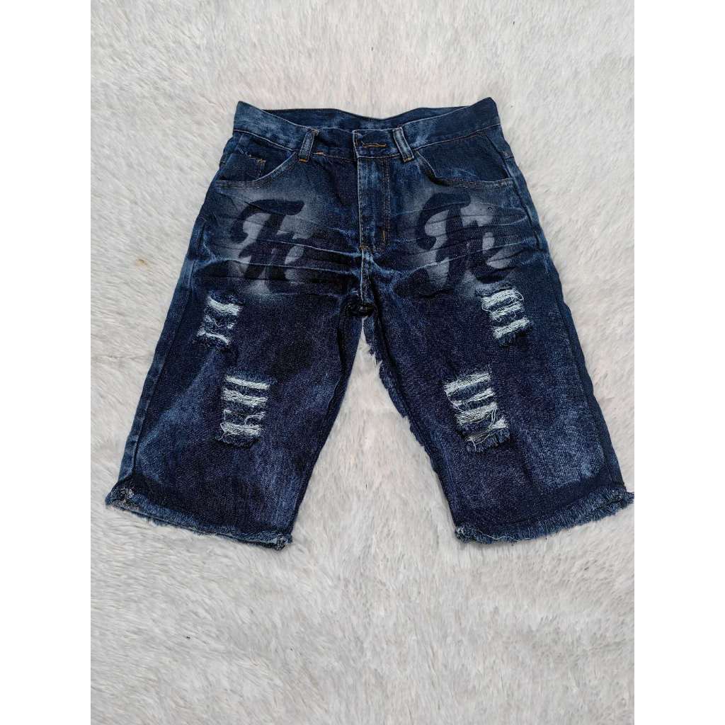Modas Bermuda Masculina Bermuda Jeans rasgada Reveillon Verao em Oferta na Shopee