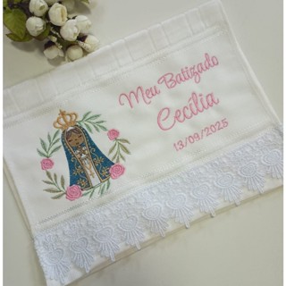 Toalha para Batizado da Nossa Senhora Aparecida em Oferta na Shopee