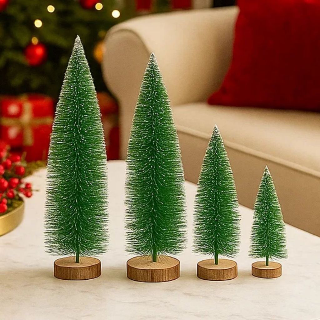 Kit 4 Mini Árvore de Natal Nevadas Decorativa - Vencedor