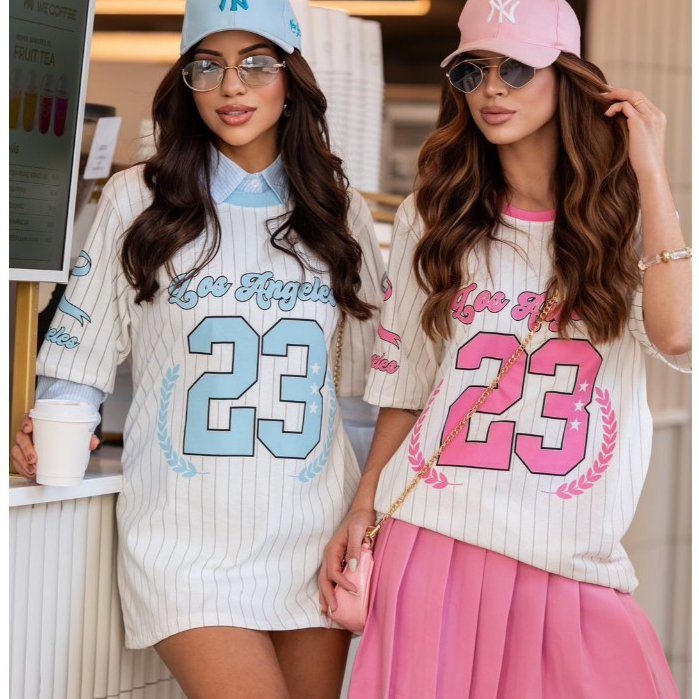 Camiseta Feminina Oversized Los Angeles 79  Esportiva Moda Gringa Tendência 2025 100% de Algodão em Oferta na Shopee