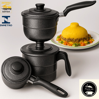 Cuscuzeiro a vapor nordestino "Peito de moça"  2 Cumbucas em Oferta na Shopee