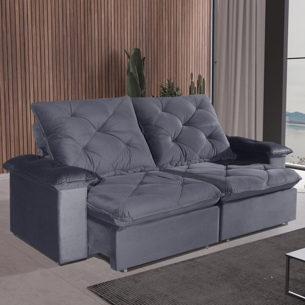 Sofá 4 Lugares 2,50m Retrátil e Reclinável Canyon Bom Pastor em Oferta na Shopee