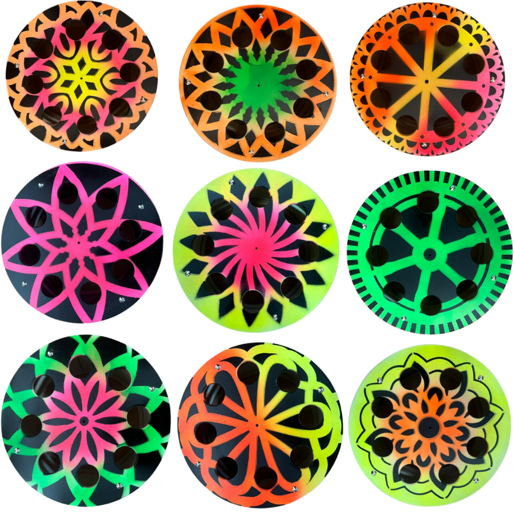 Carretilha Pipa Catracada de Madeira 12 Polegadas 30cm Colorida Sortida Mega Promoção