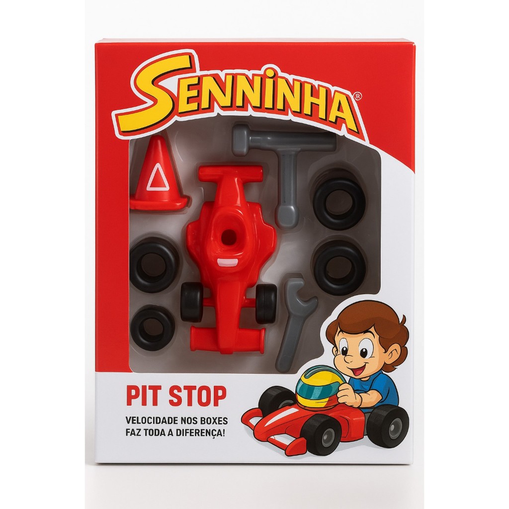 Brinquedo  seninha carro de montagem 14 peças pit stop velocidade faz toda diferença criança menino