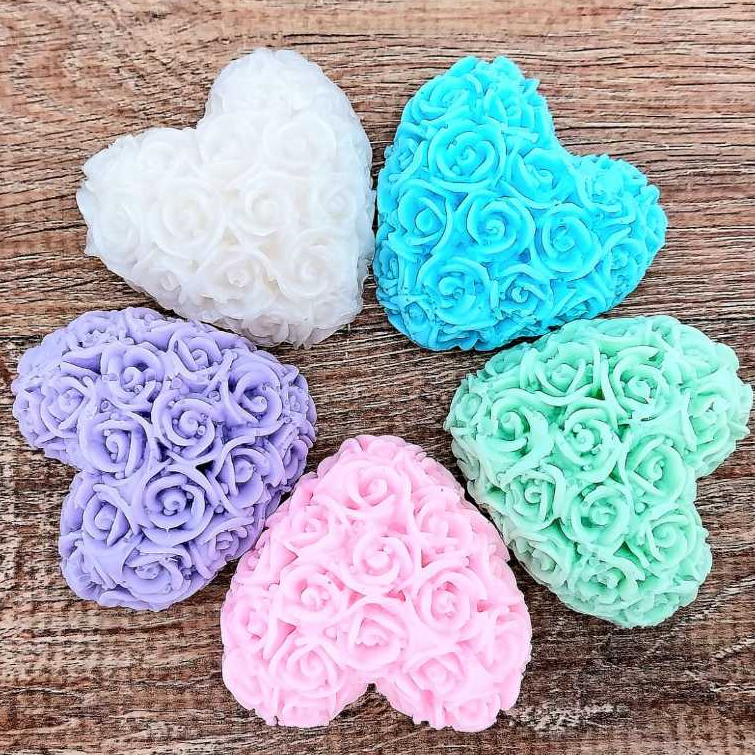 10 Mini Coração Floreado Sabonetes Perfumados Lembrancinhas Casamento