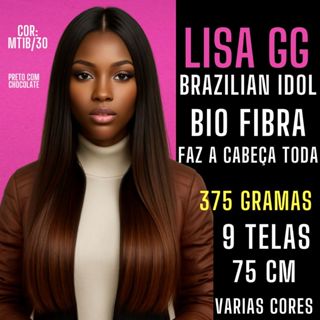 Cabelo Liso 75cm Bio Fibra Lisa GG Aplique Brazilian Idol - 375g. em Oferta na Shopee