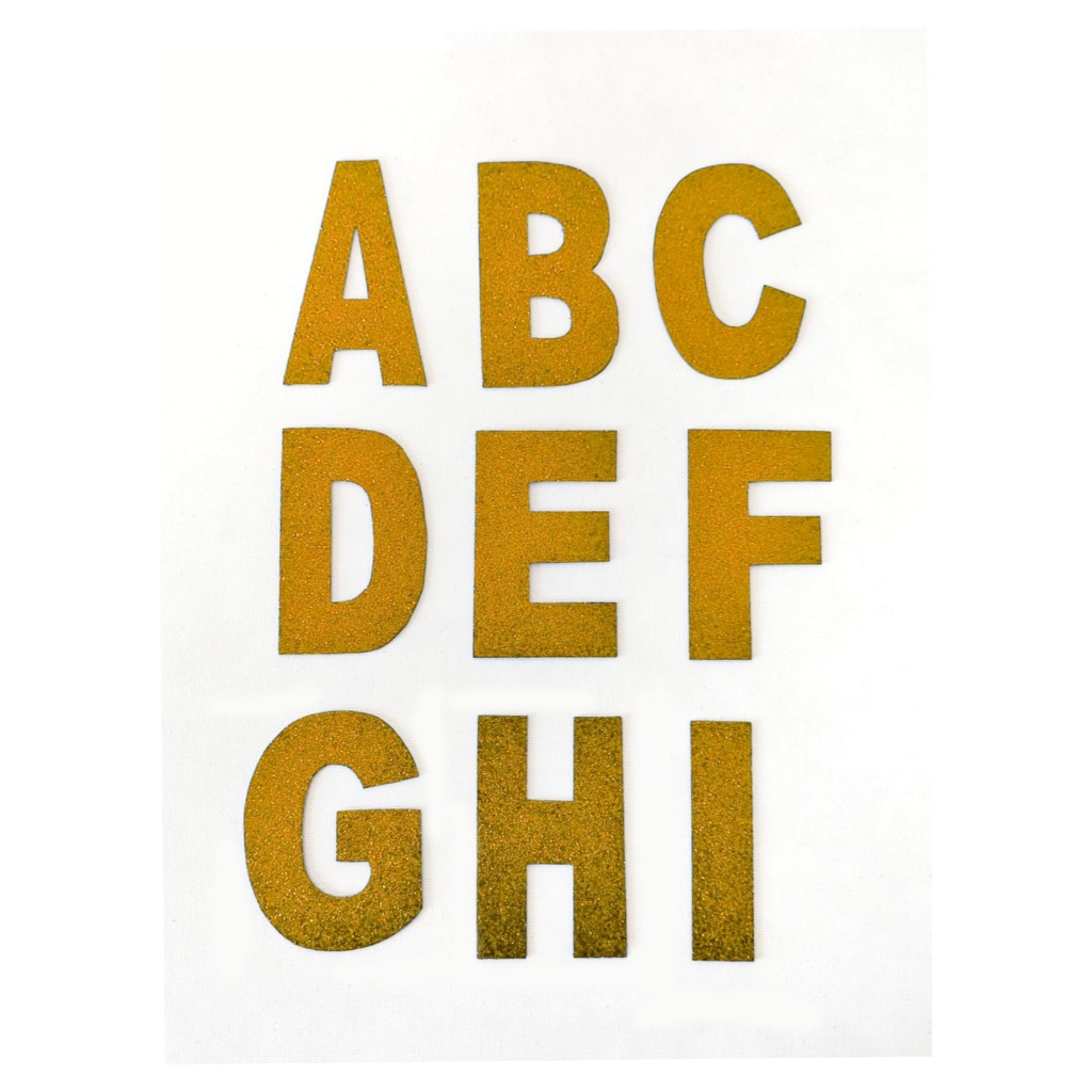 KIT LETRAS EM EVA COM GLITTER 15cm MONTE FRASE