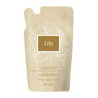 Refil Creme Acetinado Hidratante Desodorante Corporal Lily 250g O Boticário Envio Imediato Tradicion em Oferta na Shopee