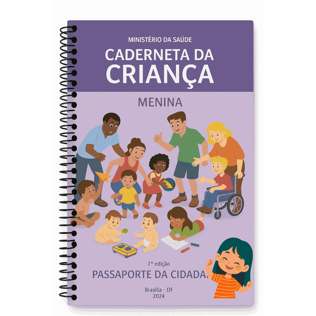 Caderneta De Saúde  de Vacinação Infantil Atualizada Bebê e Criança Completa