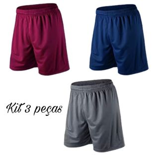 kit 3 Shorts Helanca Dry Fit de Alto Padrão Premium Casual Academia e Treinamento Caminhada em Oferta na Shopee