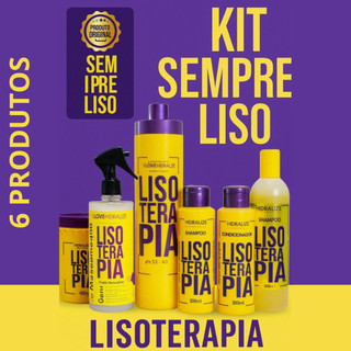 Combo Lisoterapia Progressiva Sem Formol Profissional 6 em 1 Hidralise Alisamento Capilar Orgânica