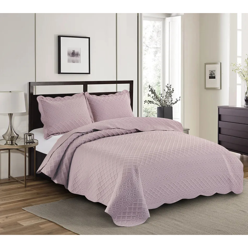 Kit Cobre Leito Colcha King Matelasse Camesa Antique 260x280cm Gigante Matelasse Bordado 200 Fios  3D Relevo Dupla Face