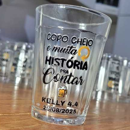 KIT Copos Americanos de vidro personalizados