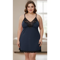 PIJAMA FEMININO PLUS SIZE: CAMISOLA PLUS SIZE - (REF154)