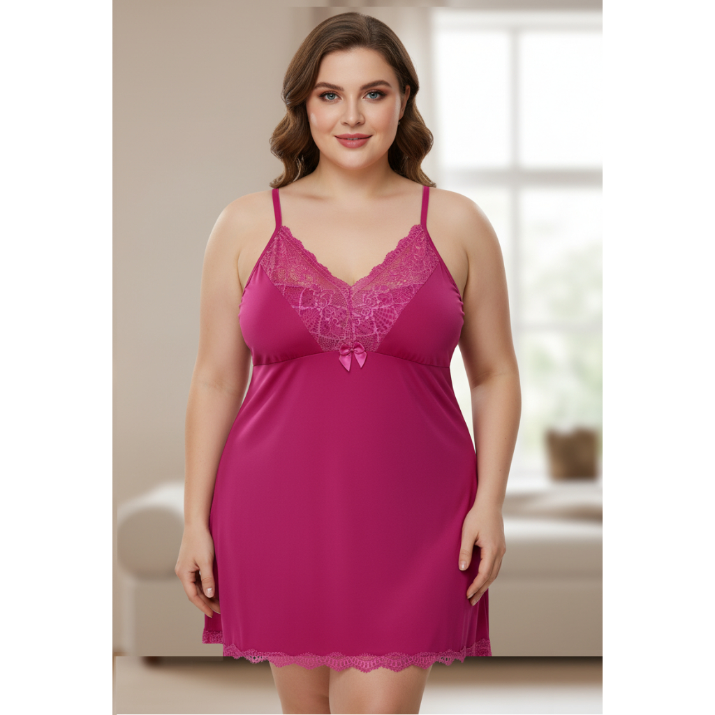 PIJAMA FEMININO: CAMISOLA PLUS SIZE (REF154/157) em Oferta na Shopee