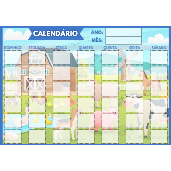 Calendário Infantil Educativo Reutilizável Aprendizado Divertido com Canetinha Mágica em Oferta na Shopee