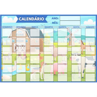 Calendário Infantil Educativo Reutilizável Aprendizado Divertido com Canetinha Mágica em Oferta na Shopee
