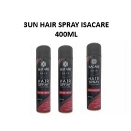 KIT COM 3 HAIR SPRAY FIXADOR ISACARE 400ML EXTRA FORTE em Oferta na Shopee