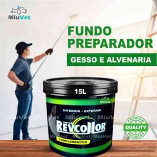 Fundo Preparador Acrílico Revcollor 15L Gesso Parede Reboco Alvenaria em Oferta na Shopee