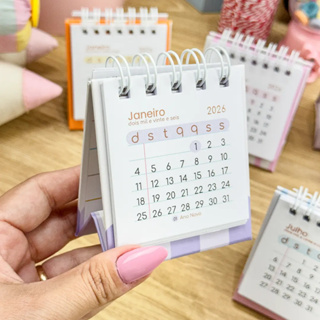 Mini Calendário de mesa 2026 em Oferta na Shopee