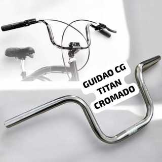 Guidão Bicicleta Aço CG Cromado Moto Bike Gtu MTB material top